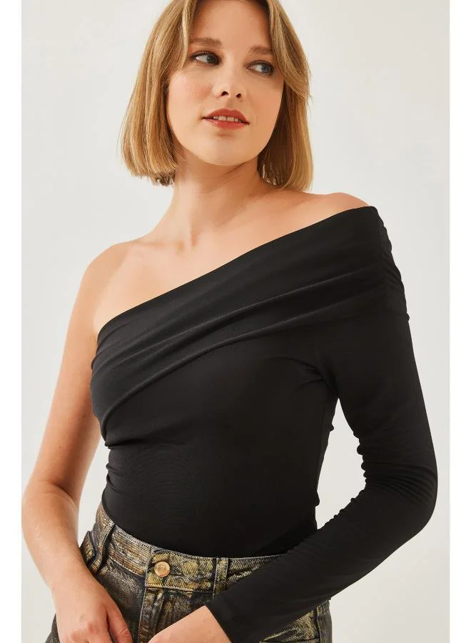 Ginger One Shoulder Draped Top