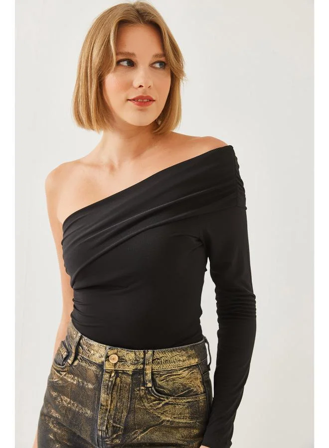 Ginger One Shoulder Draped Top