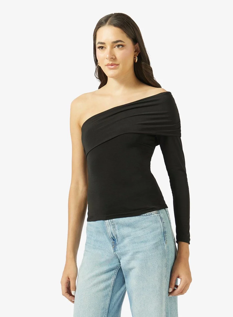 Ginger One Shoulder Draped Top
