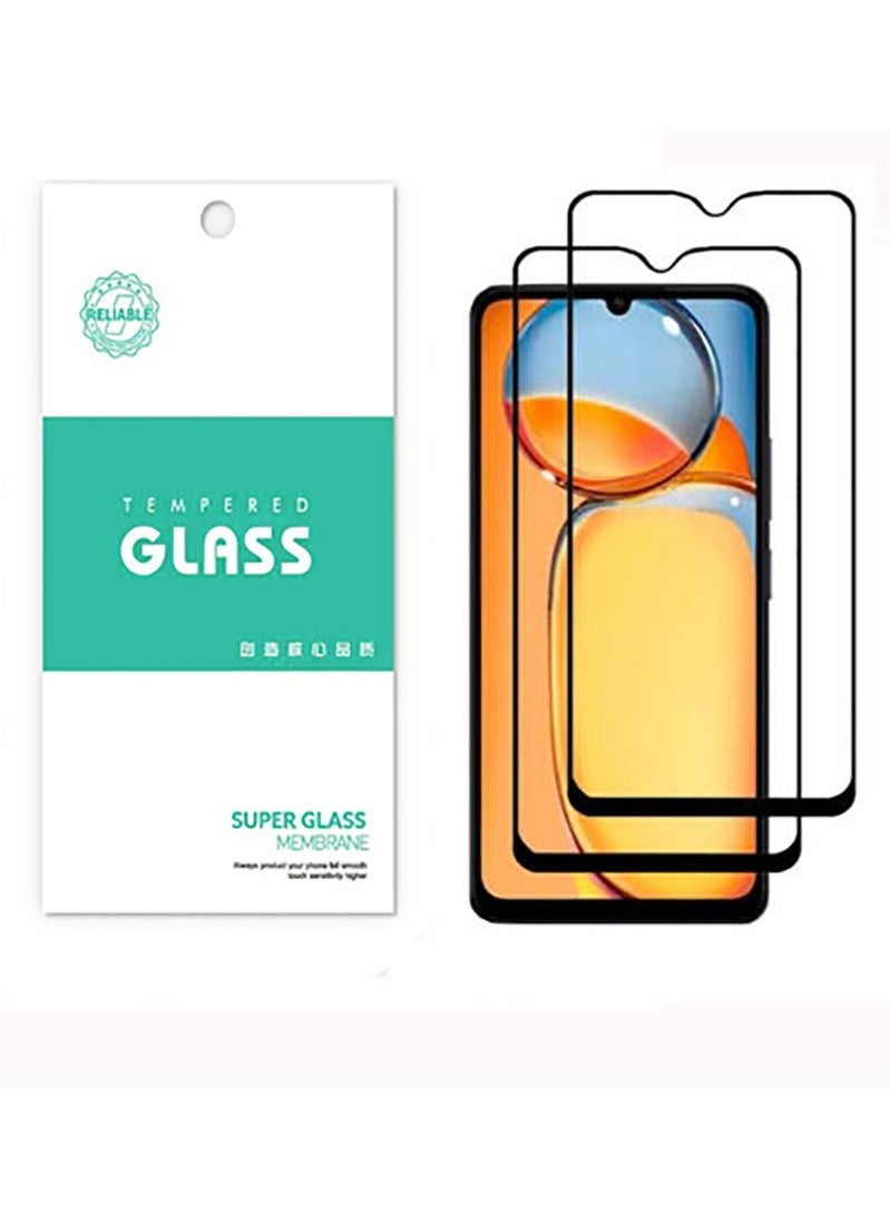 Generic - 2 Pack for Redmi 13C/POCO C65 Screen Protector [Support Fingerprint Unlock],  High definition transparent anti-scratch, no bubbles, easy to install - Image 1