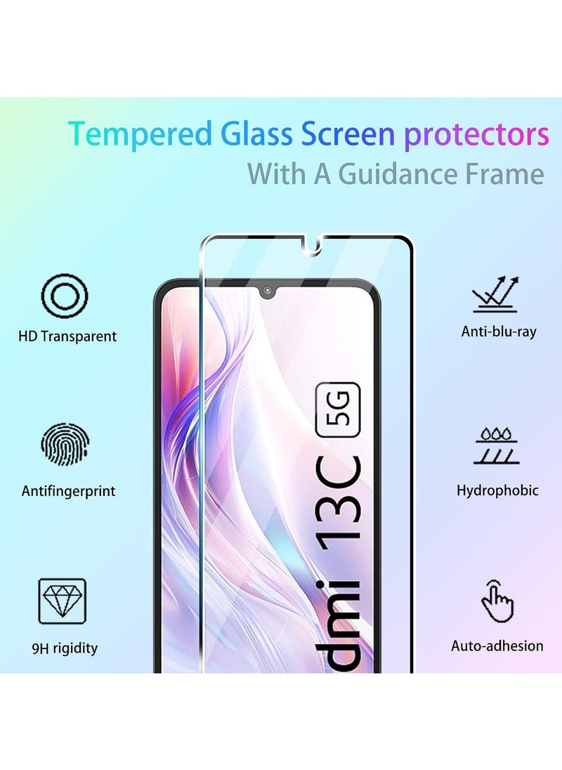 Generic - 2 Pack for Redmi 13C/POCO C65 Screen Protector [Support Fingerprint Unlock],  High definition transparent anti-scratch, no bubbles, easy to install - Image 1