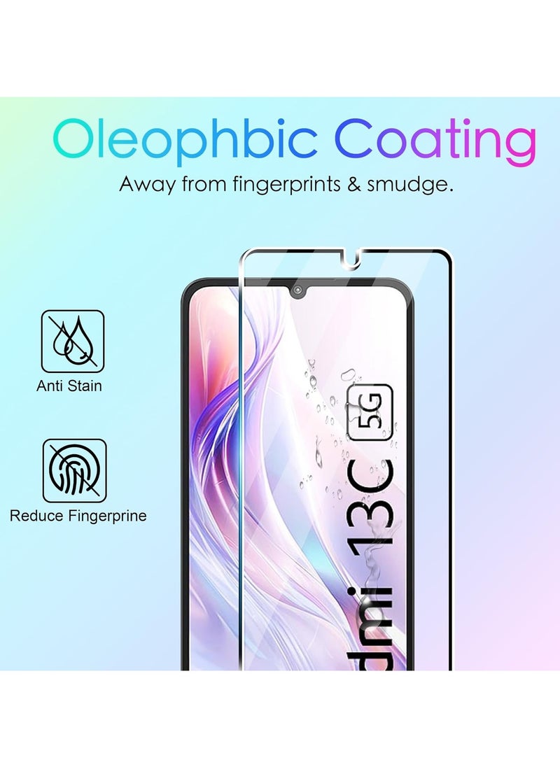 Generic - 2 Pack for Redmi 13C/POCO C65 Screen Protector [Support Fingerprint Unlock],  High definition transparent anti-scratch, no bubbles, easy to install - Image 1