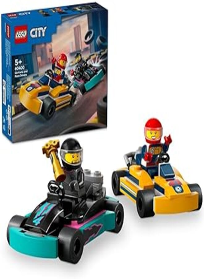 LEGO® City Go-Karts and Race Drivers 60400 Building Blocks Toy Car Set; Toys for Boys, Girls, and Kids (99 Pieces)