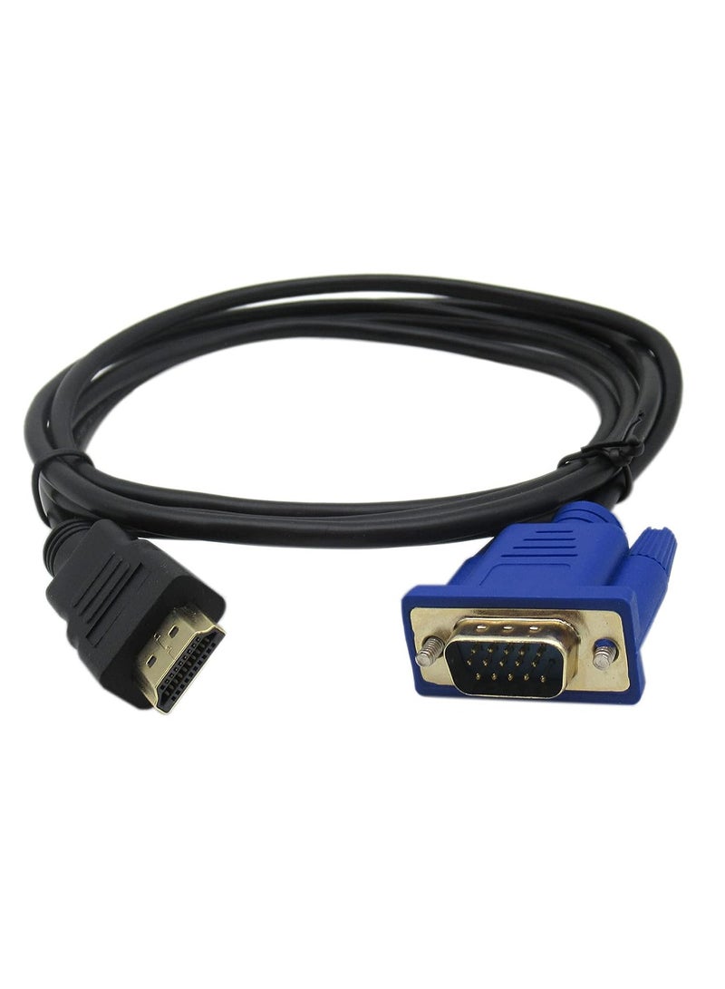 HDMI to VGA Cable 3m 1080P HDMI Male to VGA Male Video Converter Cord Compatible with Laptop Desktop PC DVD Monitor Projector HDTV 15 Pin D-SUB - Image 1