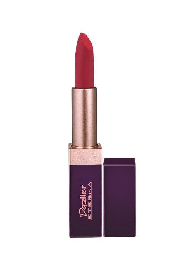 Dazller Eterna Lip Eleganz Lipstick, Matte, Smudge-proof, Feather-proof, With Herbal Extracts, 4g, M1007 - Fresh Fig - Image 1
