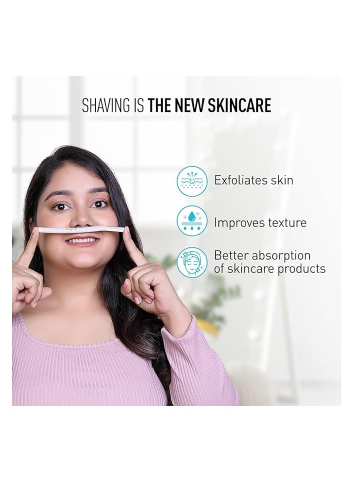 Sirona Blink Razor Women | Facial & Upper Lips Hair Removal, Eyebrow Shaper & Dermaplaning Tool - 3 Razors (Blink) - Image 3