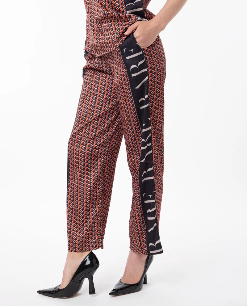 Rareism Women's Trendsetting Geometric Print Wide-Leg Trousers