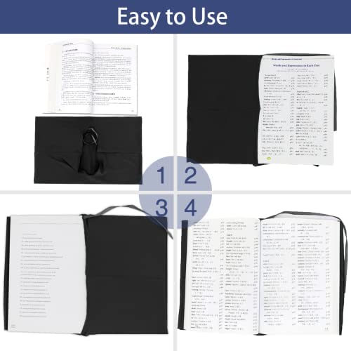 KICNIC Black Book Covers 1 Pack, 6"x9" Stretchable Book Sox Suitable for Most Hardcover Books, Up to 8.5”X9.5” Washable and Reusable Protective Cover for Textbooks - Image 5