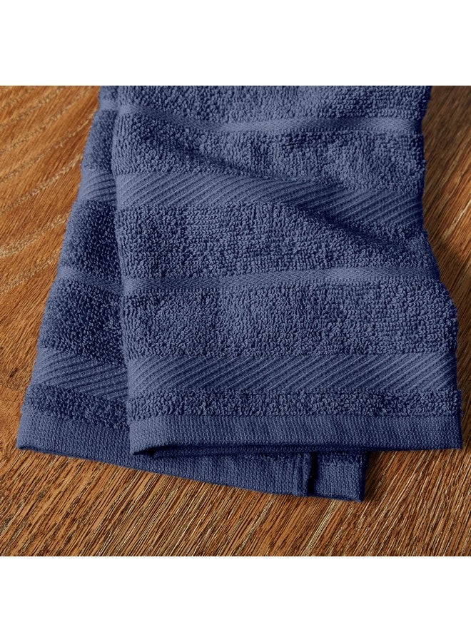 KitchenAid Albany Kitchen Towel 4-Pack Set, Blue Willow/White, 16"x26" - Image 4