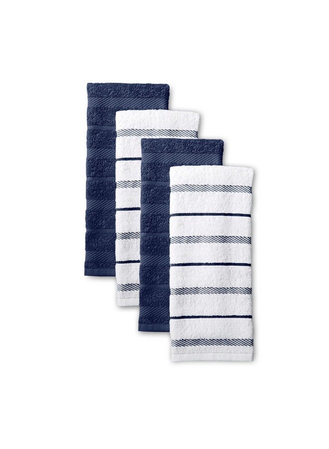 KitchenAid Albany Kitchen Towel 4-Pack Set, Blue Willow/White, 16"x26" - Image 1