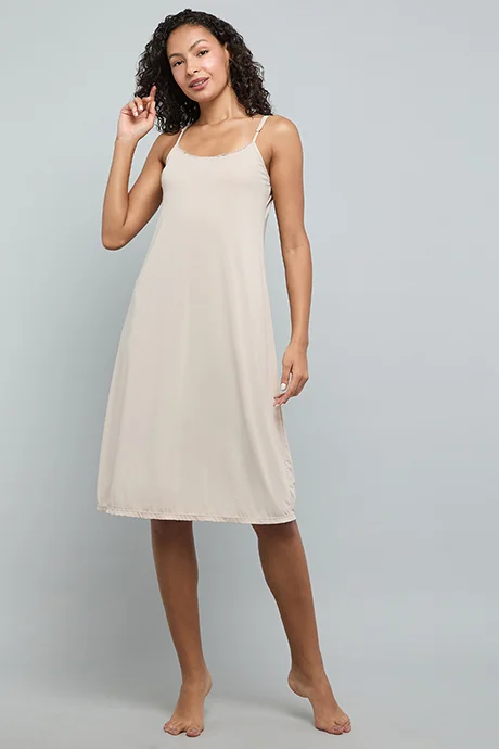 R&B Solid Night Slip Dress