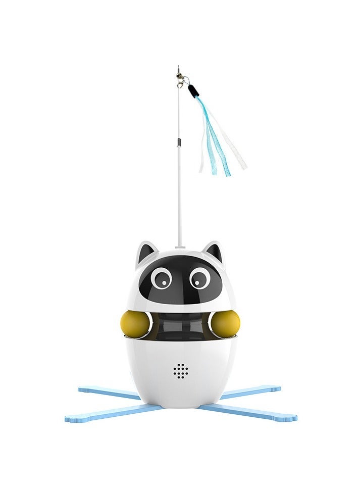 Ding Zap Rotating Interactive Cat Toy Featuring a Flexible Teaser Wand and Detachable Play Balls — Designed to Promote Mental Stimulation, Satisfy Natural Hunting Instincts, and Alleviate Boredom in Indoor Cats. Equipped with a Weighted, Non-Slip Base for Enhanced Stability; Suitable for Cats of All Sizes. - Image 2