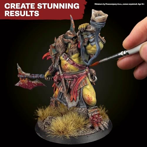 The Army Painter Warpaints Fanatic: Most Wanted Combo Set, 22 x 18ml Acrylic Paint incl. Skin Tones, Metallics, Effects, Wash, Primer, 1 Brush & 1 Miniature - Miniature Paint for D&D & Warhammer - Image 4