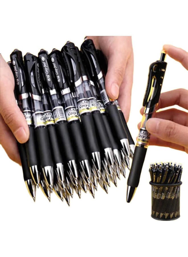 Mingma Maima 12-Pack Ink Blue Retractable Gel Pens, 0.5Mm Bullet Tip, Water-Based Signature Pens, For Office, Business, Students, Doctors' Prescription Pens, Large Capacity Water Pens, Office Supplies, X35 - Image 3