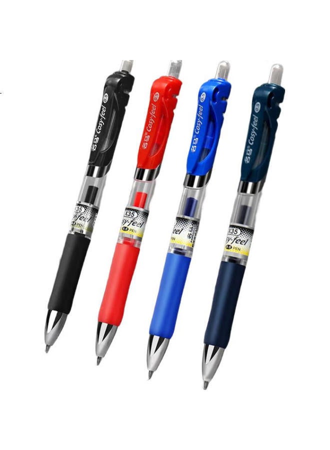 Mingma Maima 12-Pack Ink Blue Retractable Gel Pens, 0.5Mm Bullet Tip, Water-Based Signature Pens, For Office, Business, Students, Doctors' Prescription Pens, Large Capacity Water Pens, Office Supplies, X35 - Image 2