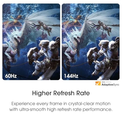 Sceptre New 22-Inch Gaming Monitor, FHD 1080p, Up to 144Hz, HDMI, DisplayPort, Built-in Speakers, Machine Black (E225W-FW144 Series, 2026) - Image 2