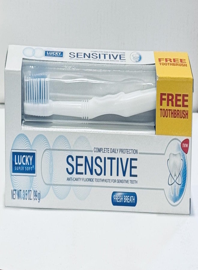 Complete Daily Protection Sensitive Toothpaste with Brush - Image 1