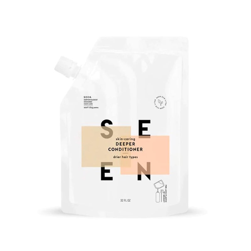 SEEN Deeper Conditioner EcoRefill Scented  NonComedogenic  SulfateFree Hair Conditioner DermatologistDeveloped Safe for Sensitive  Acne Prone Skin