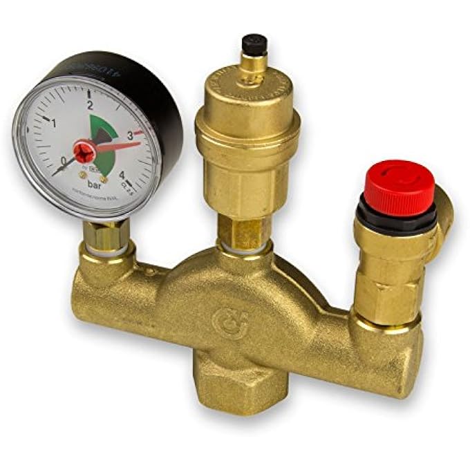 CALEFFI 302631 BOILER SAFETY GROUP UP TO 50 KW SAFETY GROUP CONNECTION GROUP WITH INSULATION FOR HEATING SYSTEM - Image 3