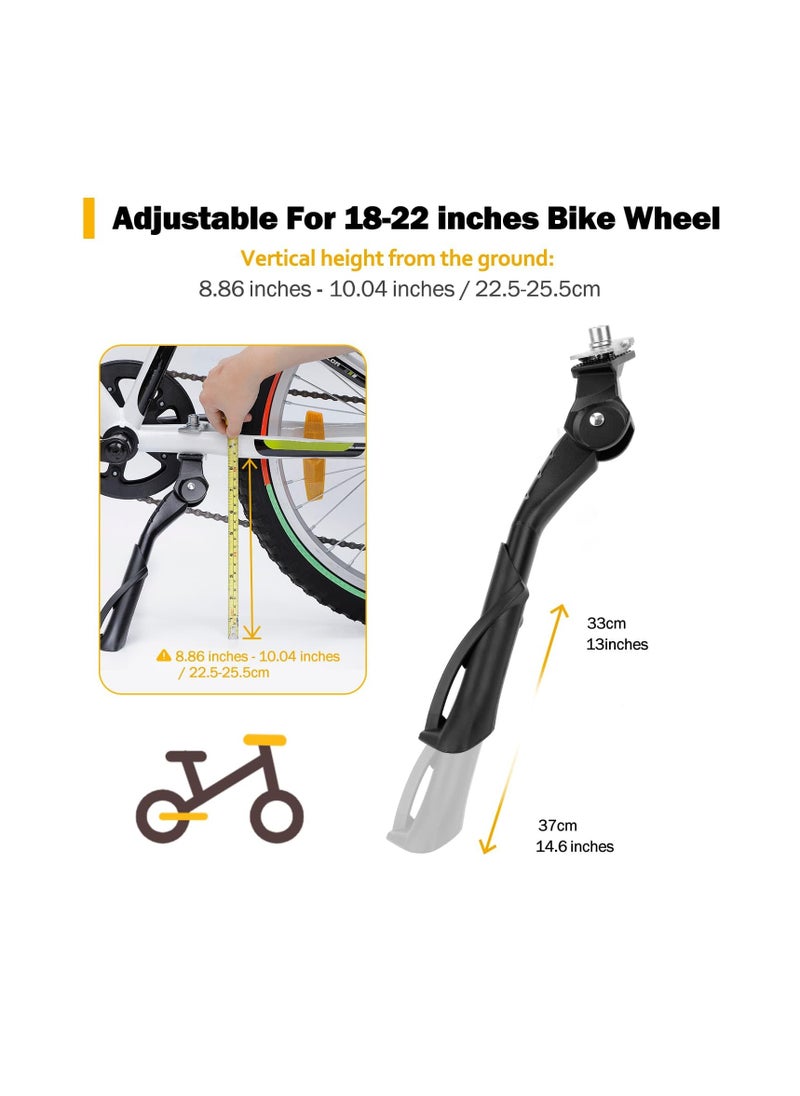 SYOSI Bike Kickstand for Kids Bike 18 20 22 inch Wheel, Center Mount Bicycle Kick Stand, Universal Adjustable Child Kickstands, Adjustable Bicycle Kickstand, for 18-22 Adult Mountain Bike, Road Bike  - Image 2