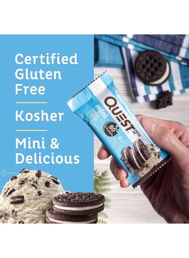 Quest بار بروتين مصغرة بنكهة الكوكيز والكريمة، بروتين عالي، كربوهيدرات منخفضة، مناسب للكيتو، 14 قطعة - Image 3