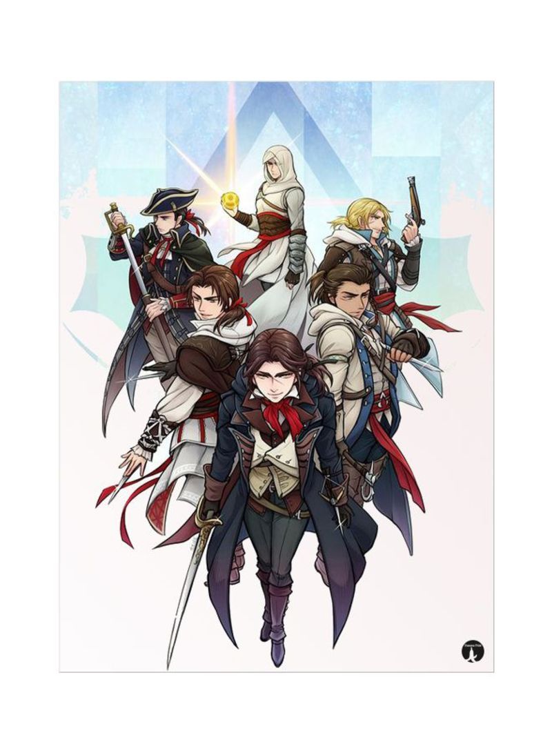 Assassin's Creed Printed Mousepad Black/White/Red