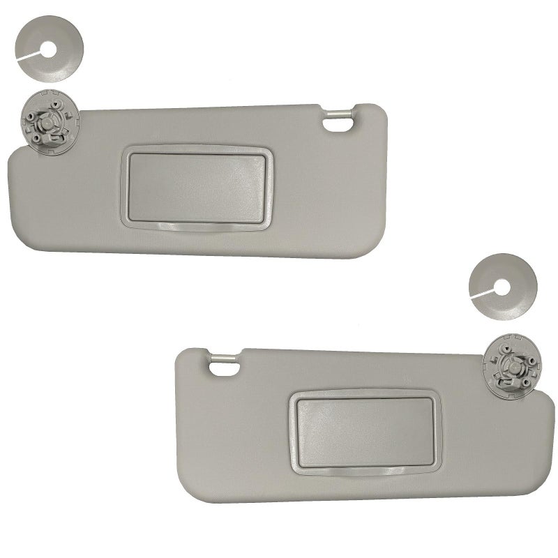 2M PLASTIC Sun Visor Fits for Chevy Cruze 2011-2016 Pair Set Left+Right Gray Titanium Three Screws 2MPLASTIC (Gray) - Image 1