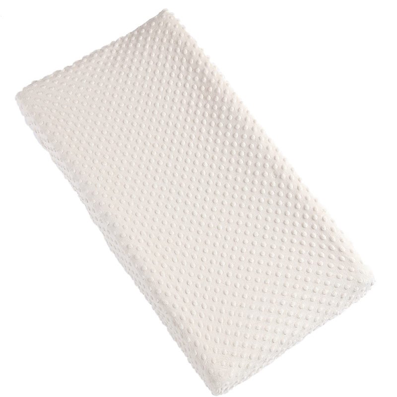 Aullar Solid Changing Table Pad Cover Cradle Sheet, Fits 32"/34''x16" Contoured Diaper Changing Pad, Ultra Soft Cozy Minky Dots Plush Changing Table Covers, Breathable Wipeable Removable (Beige) - Image 1