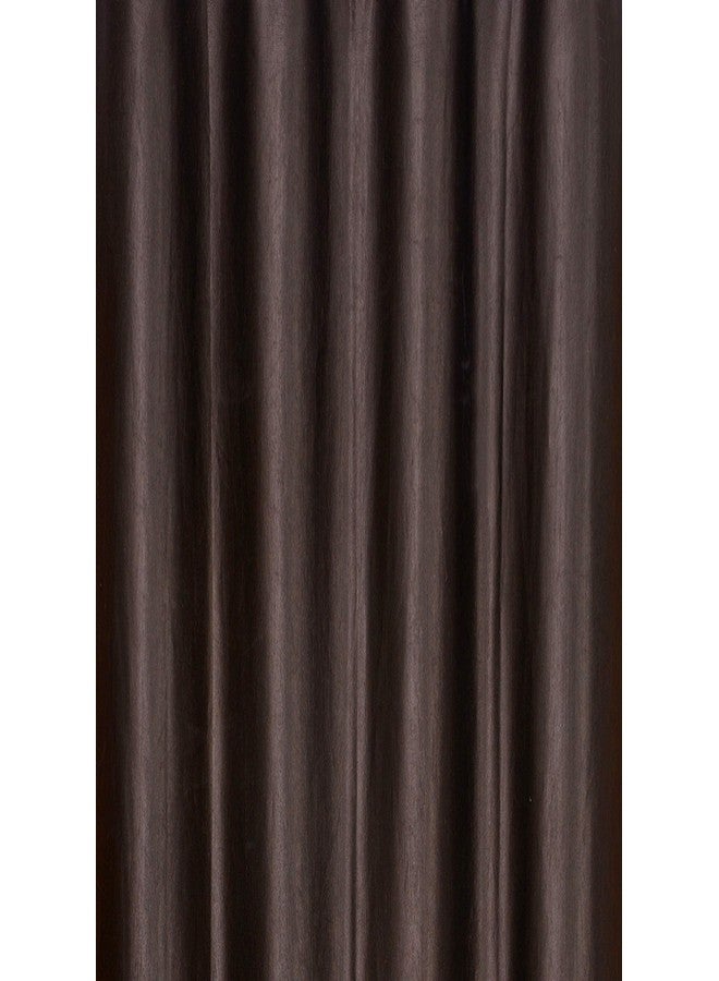 Purav Light Purav Light Polyester Plain Light Filtering Curtains 7 feet for Door Living Room Bedroom, Dark Brown, Set of 2 - Image 2