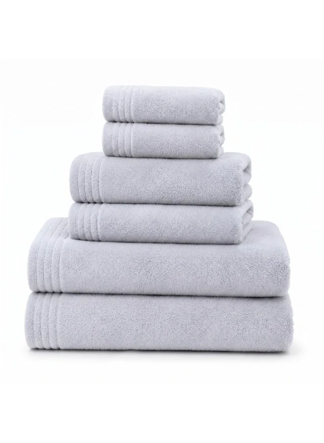 Donetella Towel Set (Pack of 6) – Microfiber 330 GSM – Ultra Soft & Highly Absorbent Quick Dry Bathroom Towel Set with Bath Sheet, Bath Towel & Hand Towel