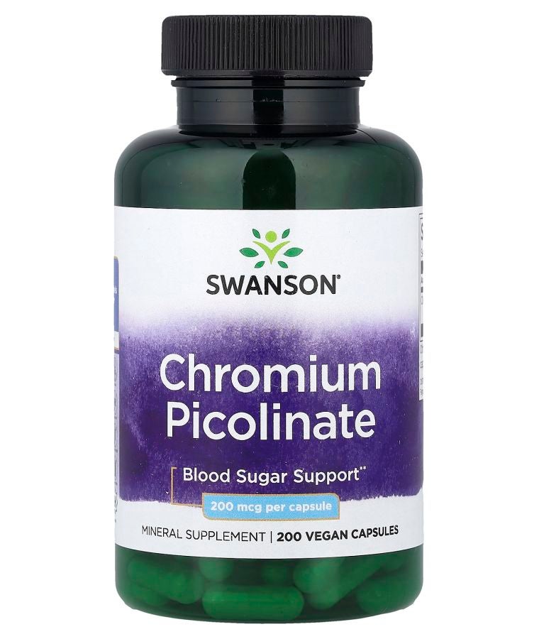 Chromium Picolinate 200 mcg 200 Vegan Capsules