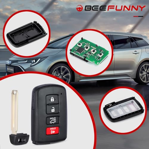 Beefunny Smart Remote Key Fob Replacement for Toyota Highlander 2014 2015 2016 2017 2018 2019 Keyless Entry Car Key Fob 4 Buttons FCC ID:HYQ14FBA Board ID:281451-2110 (1) - Image 3