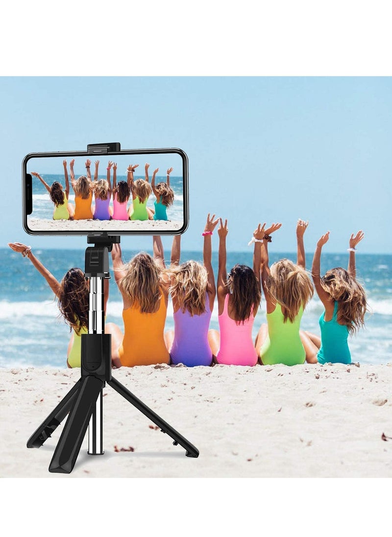 ELTRAZONE - Selfie Stick Tripod, 3 in 1 Extendable Selfie Stick Stand with Wireless Remote Phone Holder Compatible with Android Smartphone and iPhone - Image 1