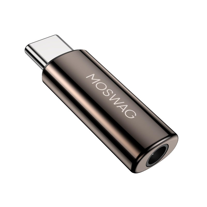 MOSWAG USB C to 3.5mm Audio Headphone Adapter, Typc C to 3.5mm Aux Adapter Zinc Alloy Adapter Compatible with iPhone 17/16/15 Pro Max Samsung GalaxyS25-22 Ultra, Pixel 7/6, iPad Pro - Image 1