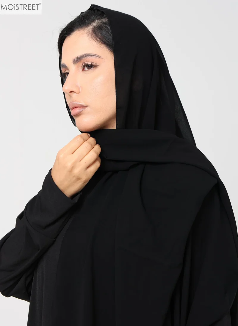 Moistreet MOiSTREET Hijab Black Chiffon