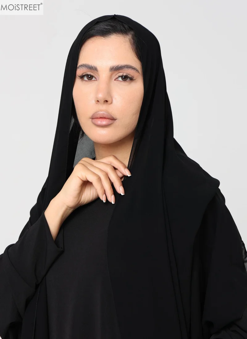 Moistreet MOiSTREET Hijab Black Chiffon