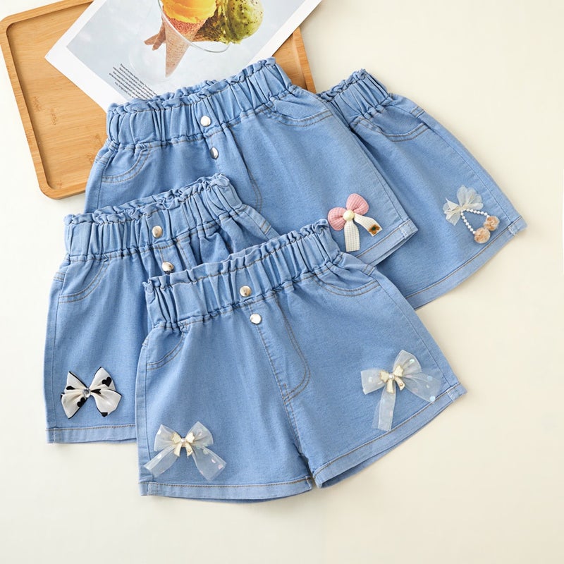 Children'S Wear Denim Shorts Summer Thin Outer Wear Baby Loose Large Children'S Casual Children'S Summer Shorts For Girls - Image 2