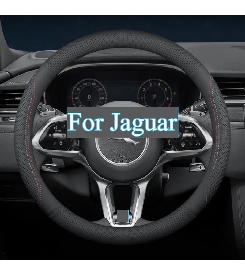 Black String Round One Piece Ultra Thin Steering Wheel Cover For Steering Wheels Measuring 37 To 38.5 Cm Laser Cut Breathable Holes Sweat Absorption Ventilation Anti Slip Supportive Design - Image 2
