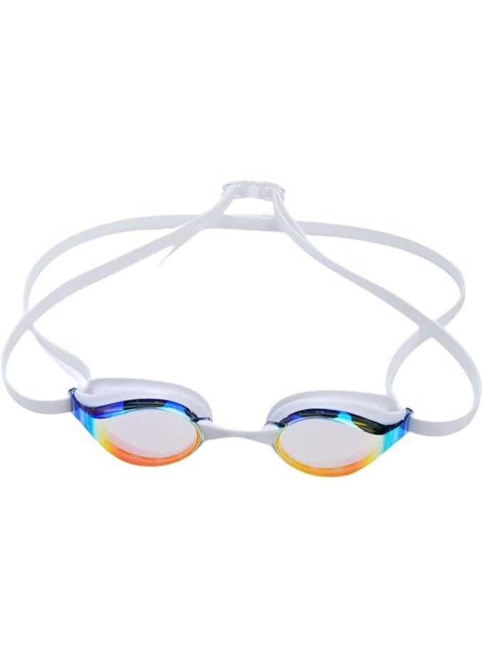 arena Swimming goggles with mirrored lenses and 3 adjustable nose bridge sizes, white - Image 3