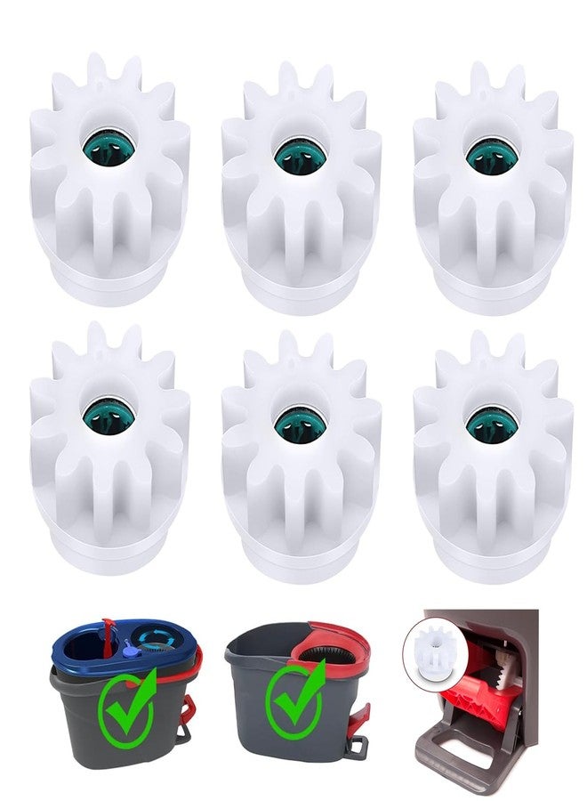 YWSHF YWSH 6 Pack Spin Mop Bucket Gear Compatible with Ocedar Vilida Easy Mop Pedal Broom Bearing Gears Repair One Way Clutch Bearing Bucket Gear Sprockets Mop Gear for Spin Mop Bucket - Image 1