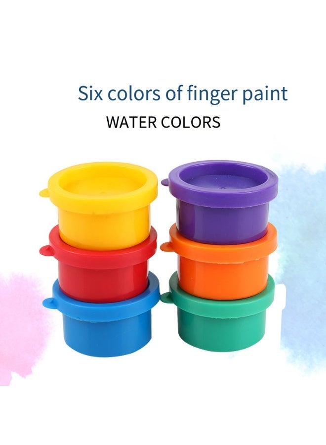 Keep Smiling 6-Color Finger Paint Set, 30ml Bottles – Non-Toxic & Washable for Kids - Image 4