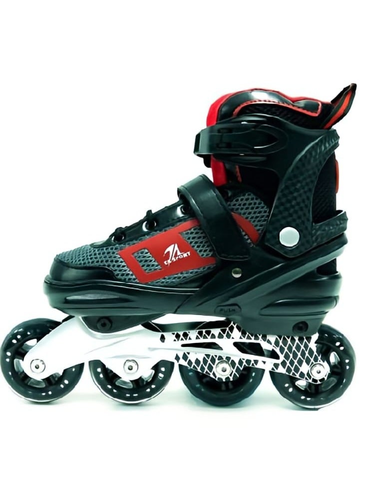 TA SPORT Sport Adjustable Adult Inline Skates, Black/Red - Image 1