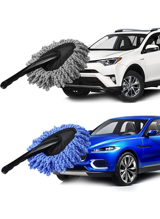 قطعتان منفضة الغبار الصغيرة للسيارة من الألياف الدقيقة الخالية من الخدوش - Image 1