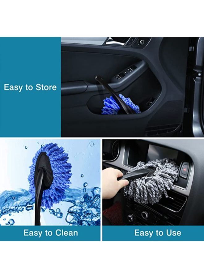 قطعتان منفضة الغبار الصغيرة للسيارة من الألياف الدقيقة الخالية من الخدوش - Image 4