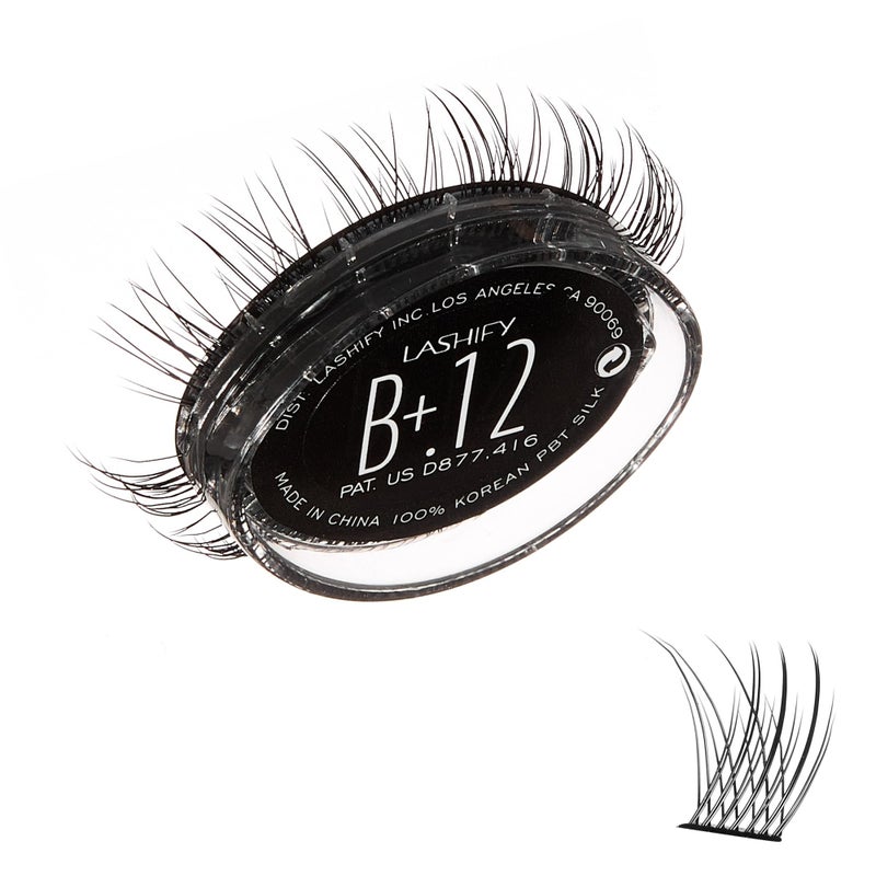 Lashify Bold Plus 12mm Gossamer Eyelash Extensions Refill in Black Easy DIY False Lashes for the Most Delicate Natural and Long Lasting Look