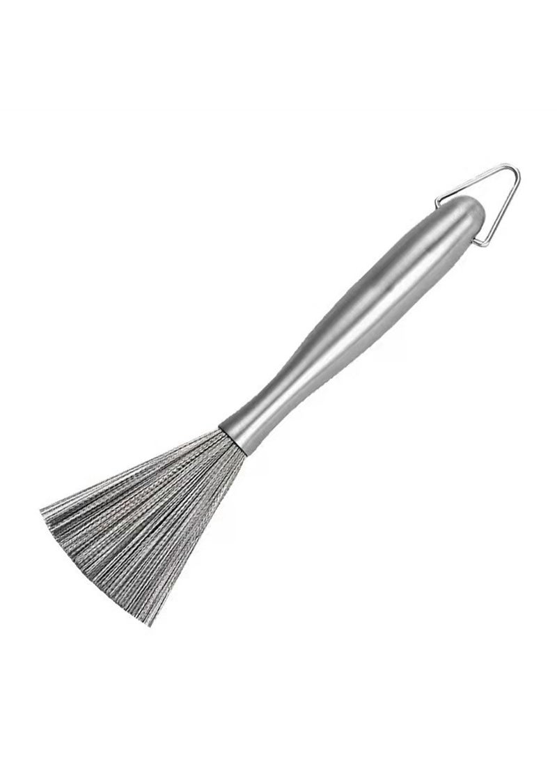 304 stainless steel pot brush kitchen specific long handle brush steel wire cleaning brush for pot brushing - Image 1