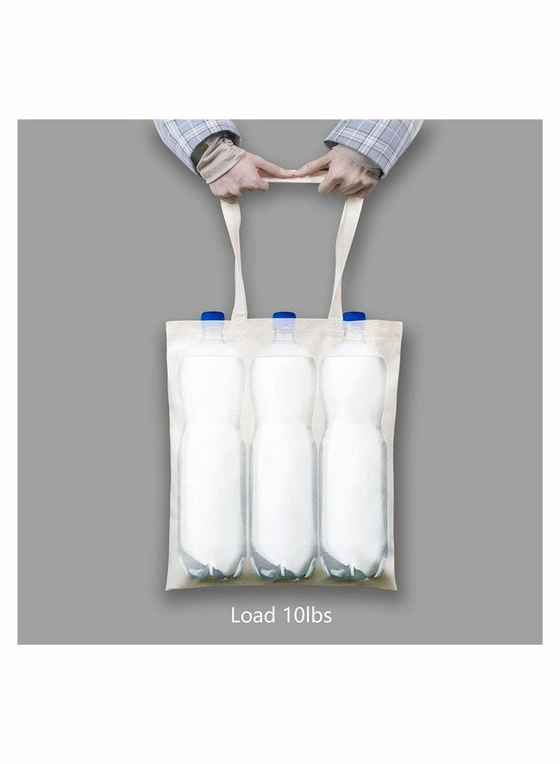 SYOSI 5 Pack Economical Cotton Tote Bag, Lightweight Medium Reusable Grocery Shopping Cloth Bags, Suitable for DIY, Advertising, Promotion, Gift, Giveaway, Activity (Beige)  - Image 5