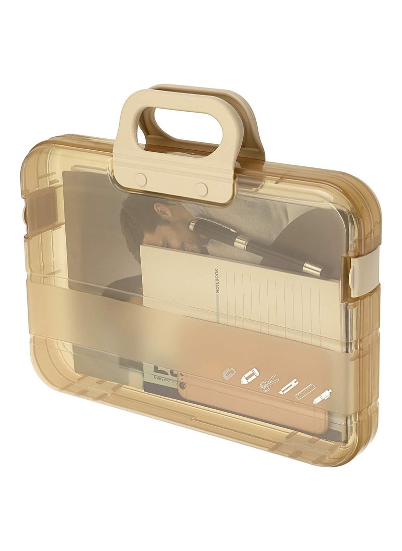 Y&D File Tax Document Storage Plastic Box with Carry Handle, Durable Office School Organizer Bags, Paper Holder,  - Image 1