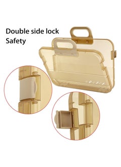 Y&D File Tax Document Storage Plastic Box with Carry Handle, Durable Office School Organizer Bags, Paper Holder,  - Image 5