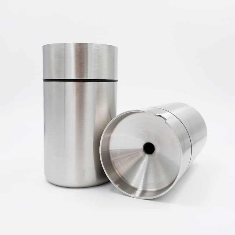 JOCHA Car Ashtray with lid smell proof Stainless Steel Portable Smokeless Detachable Windproof Self Extinguishing Butt Bucket Ash Tray for Most Car Cup Holder for Outdoor Travel Home Silver 2 Pack - Image 1
